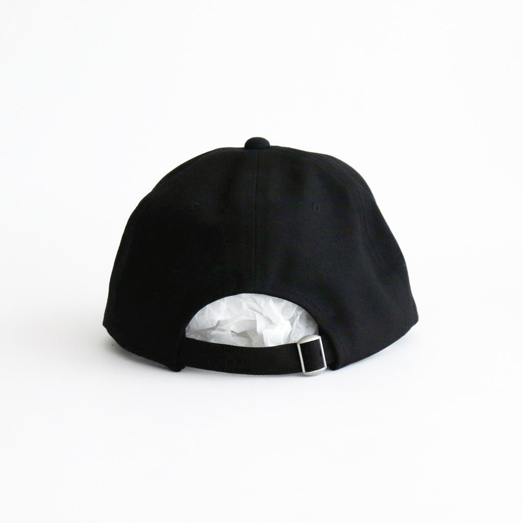 綿サージ ベースボールキャップ #BLACK [HN-K601-051]