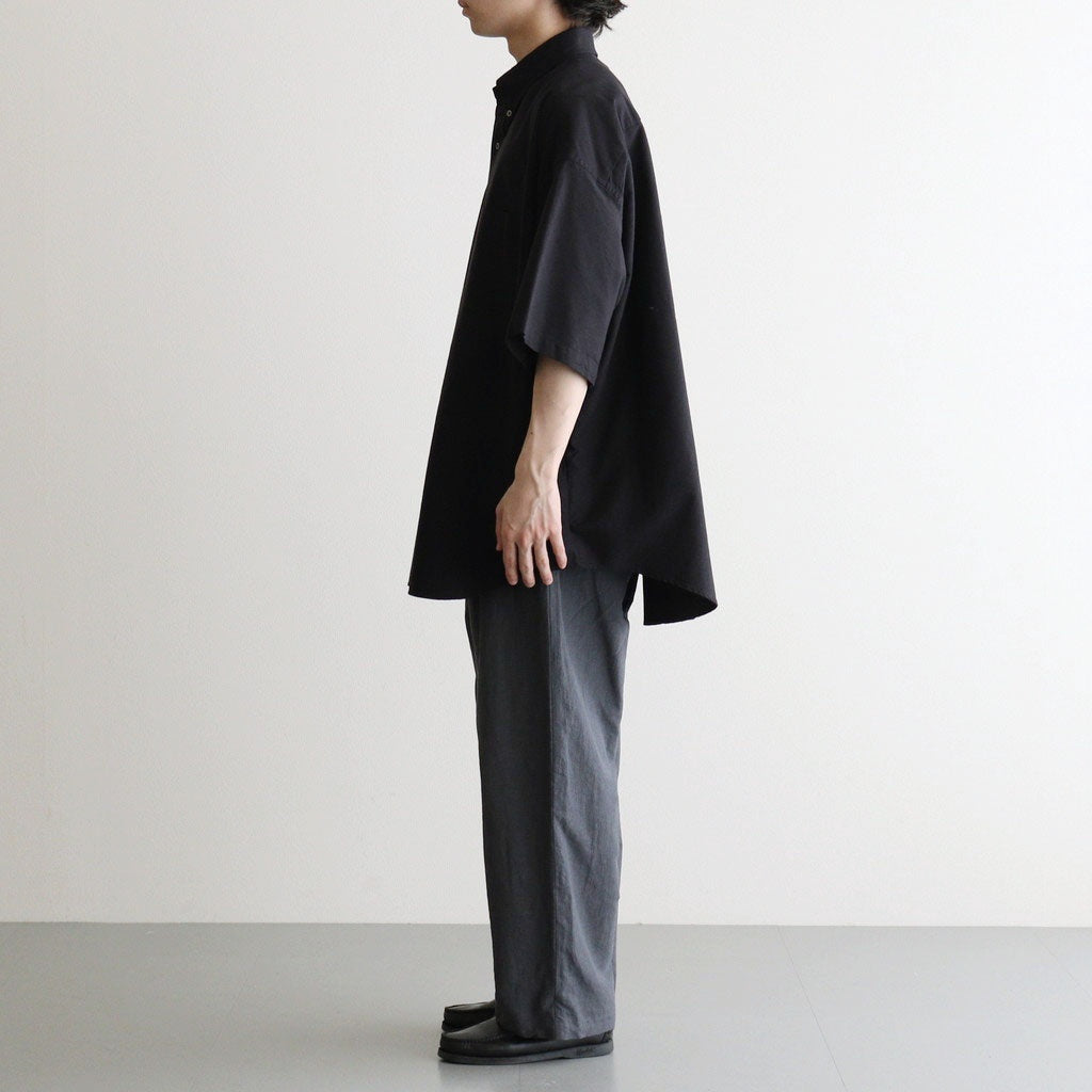 Oxford S/S Oversized B.D Shirt #BLACK [GM261-50025B]