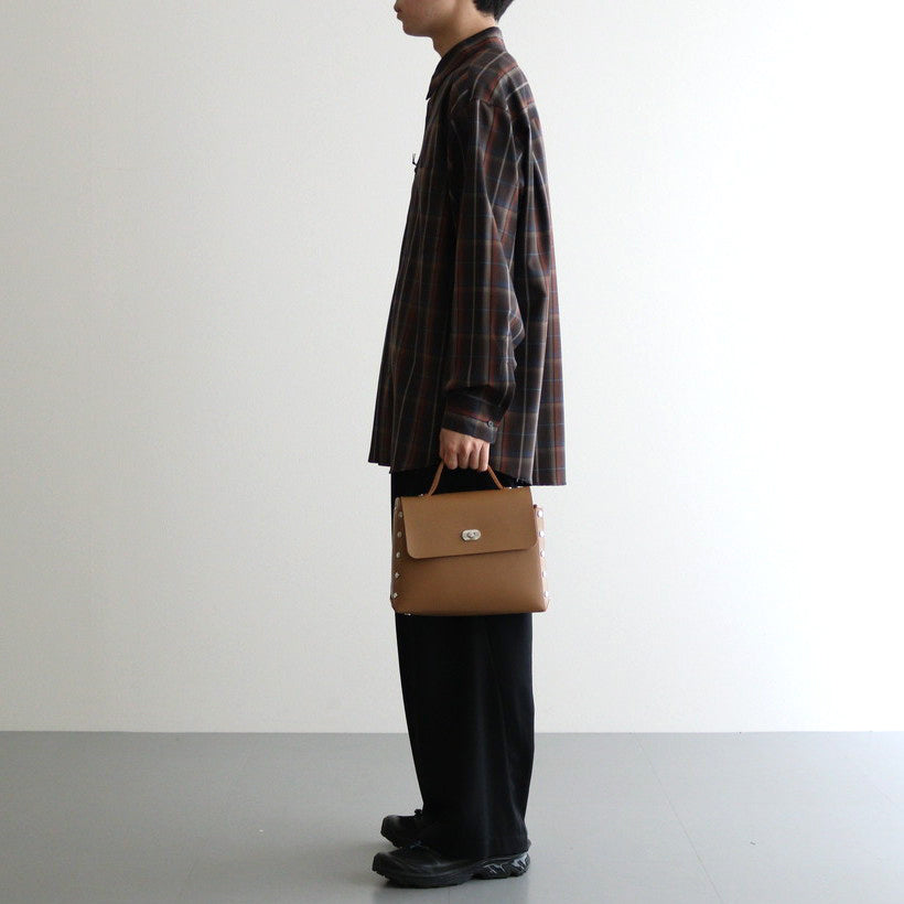 assemble hand bag flap M #mocha [li-rb-afm]