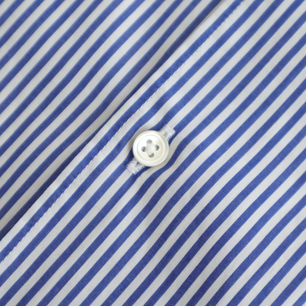 Broad Stripe L/S Oversized Regular Collar Shirt #BLUE STRIPE [GM254-50022STB]