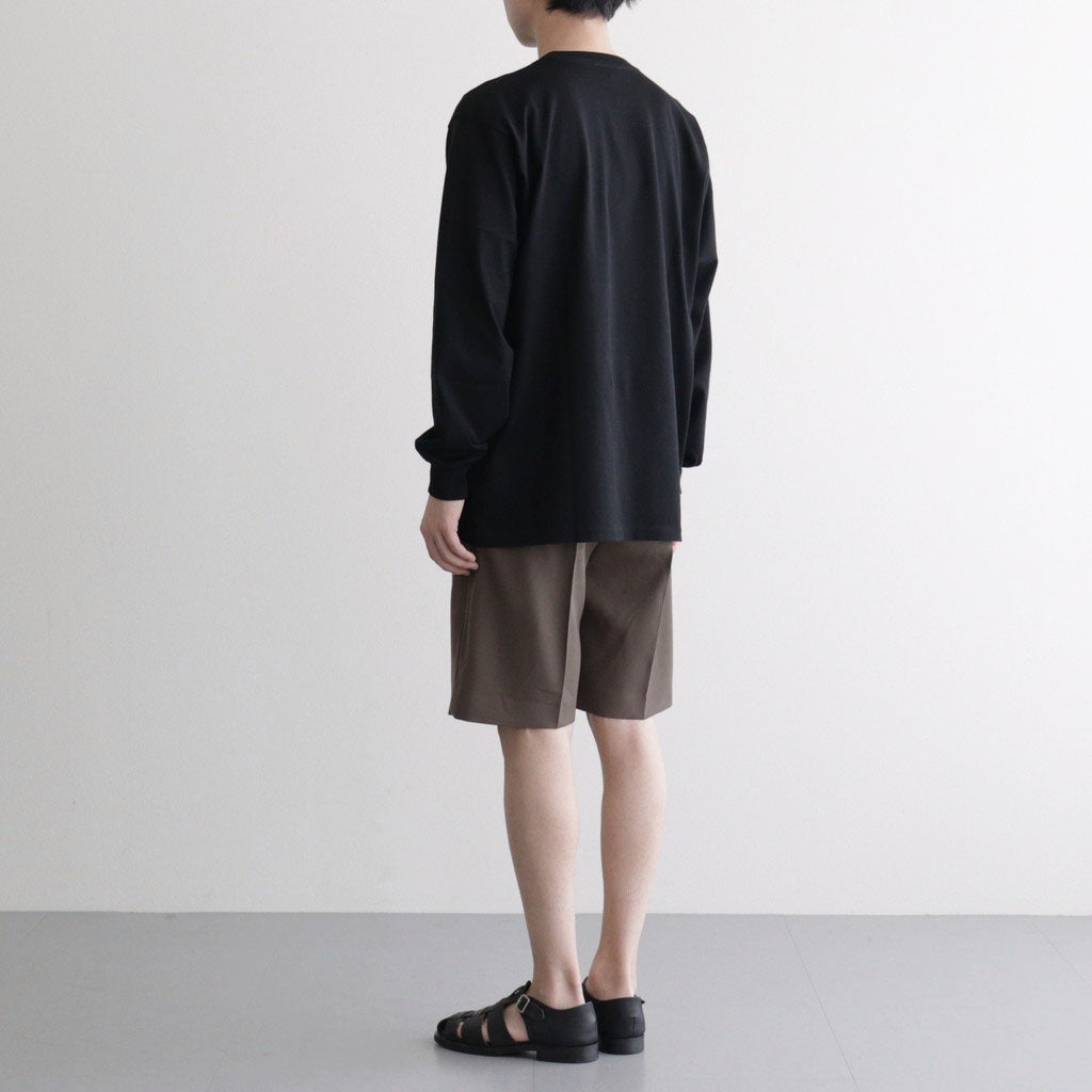 LIGHT WOOL MAX GABARDINE SHORTS #DARK OLIVE BROWN [A26SP05MG