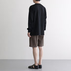 LIGHT WOOL MAX GABARDINE SHORTS #DARK OLIVE BROWN [A26SP05MG]