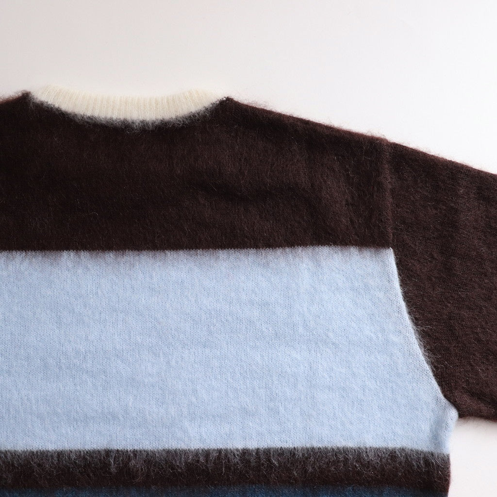 MOHAIR BORDER SWEATER - KEITA MARUYAMA 30TH ANNIV. EXCLUSIVE- #BROWN [YK24FW0885S-KM]