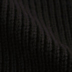 3/4 FRONT ZIP HIGHNECK RIB SWEATER #DARK BROWN [YK24FW0829S]