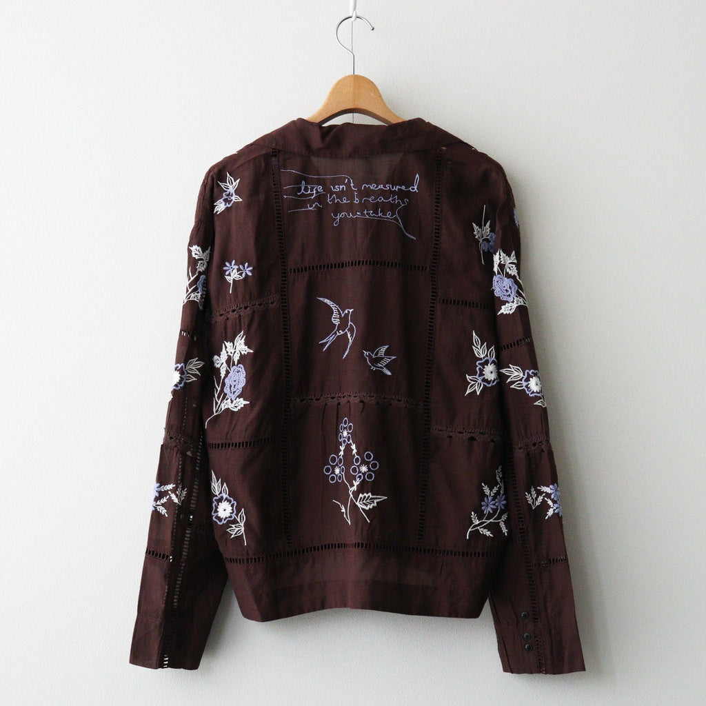 Embroidery Patchwork Shirts #BUG [12610428]