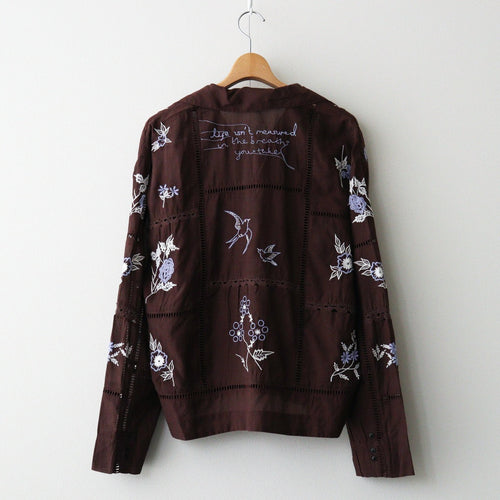 Embroidery Patchwork Shirts #BUG [12610428]