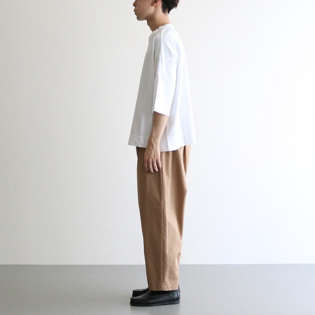 FOB6T - 微強撚綿天竺 6分袖カットソー #00 White [SN_FR0902T6]