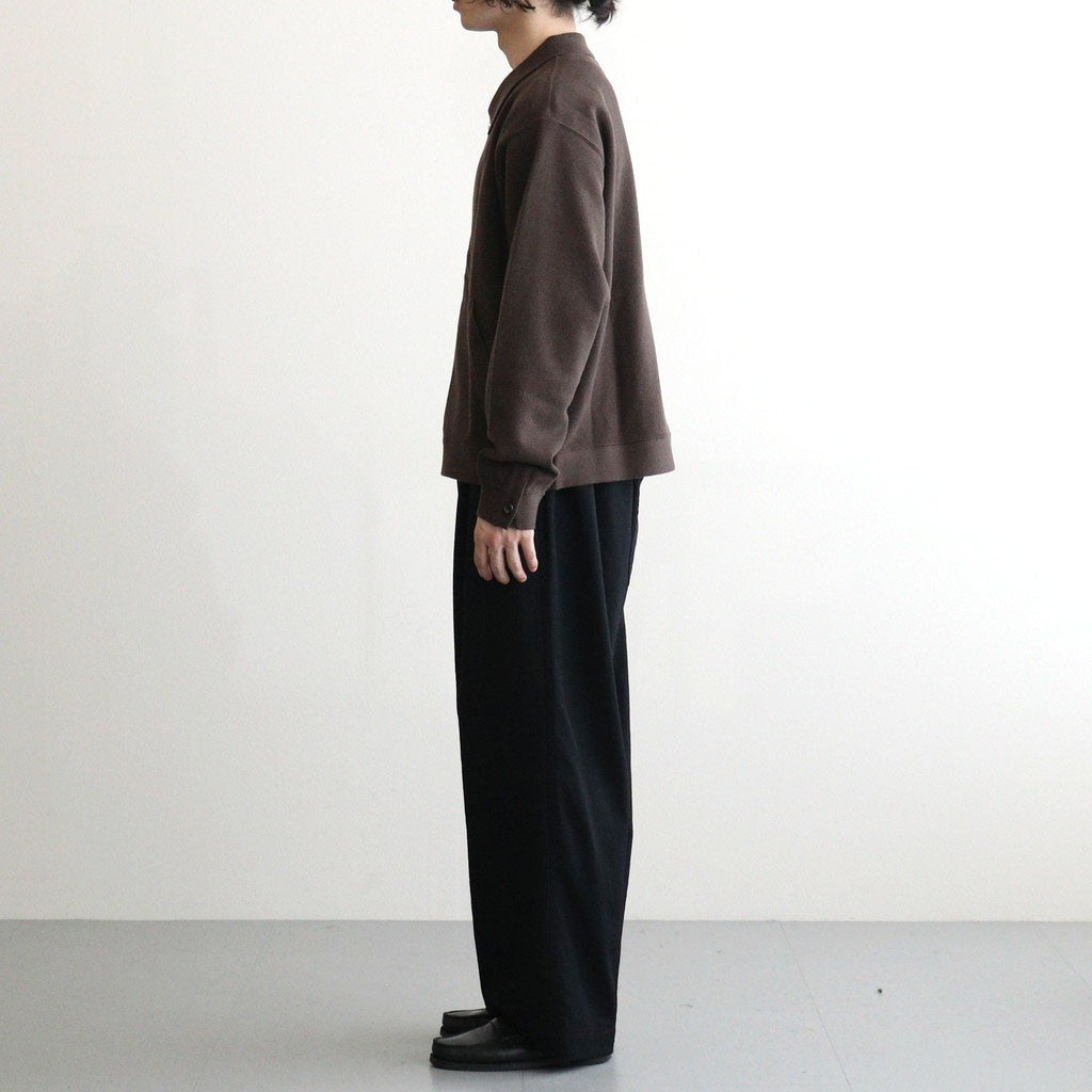 Co/Wo Moss Stitch Zip Blouson #BROWN [2603-003]