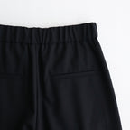 WOOL TROPICAL WIDE EASY PANTS #BLACK [PRAGGM0110]