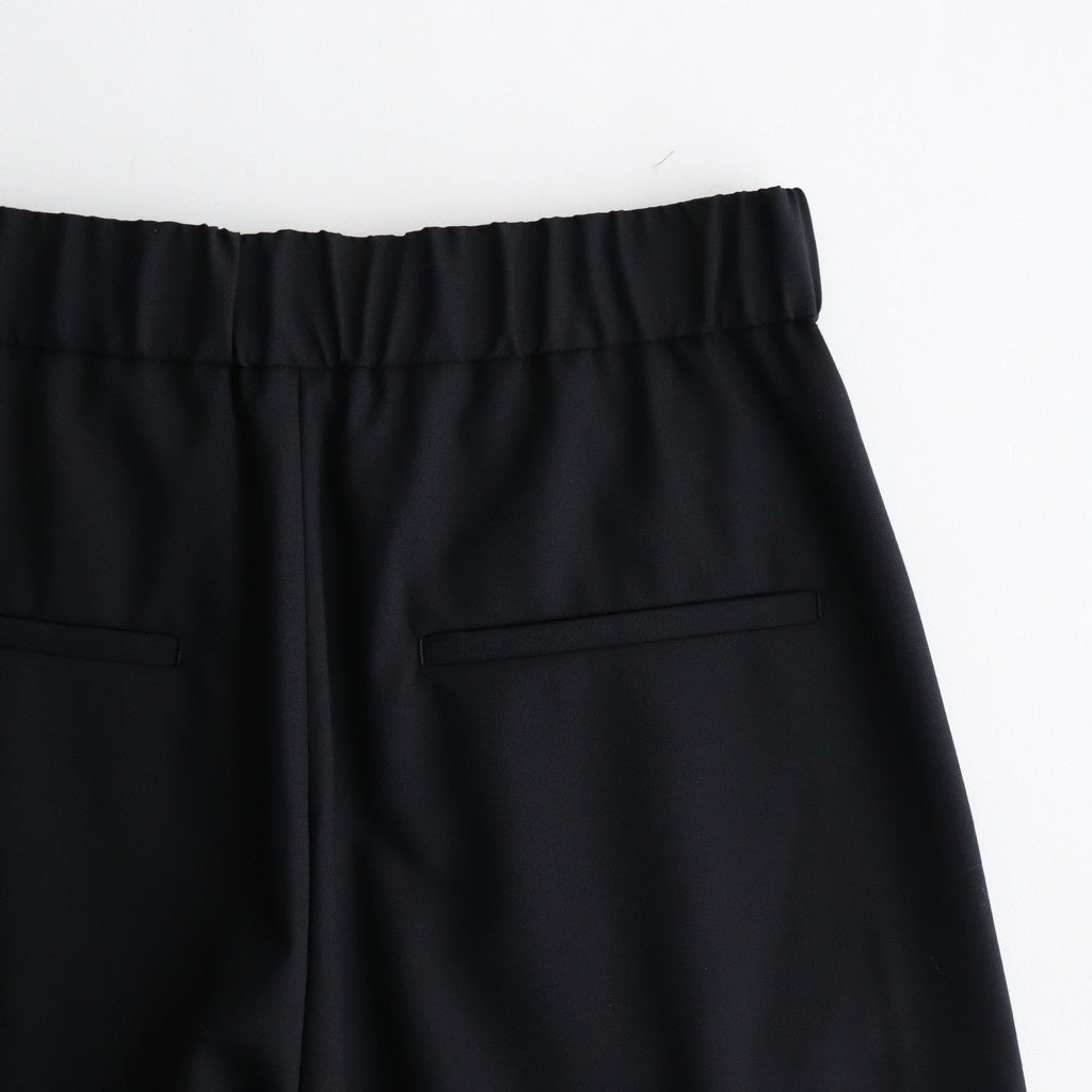 WOOL TROPICAL WIDE EASY PANTS #BLACK [PRAGGM0110]