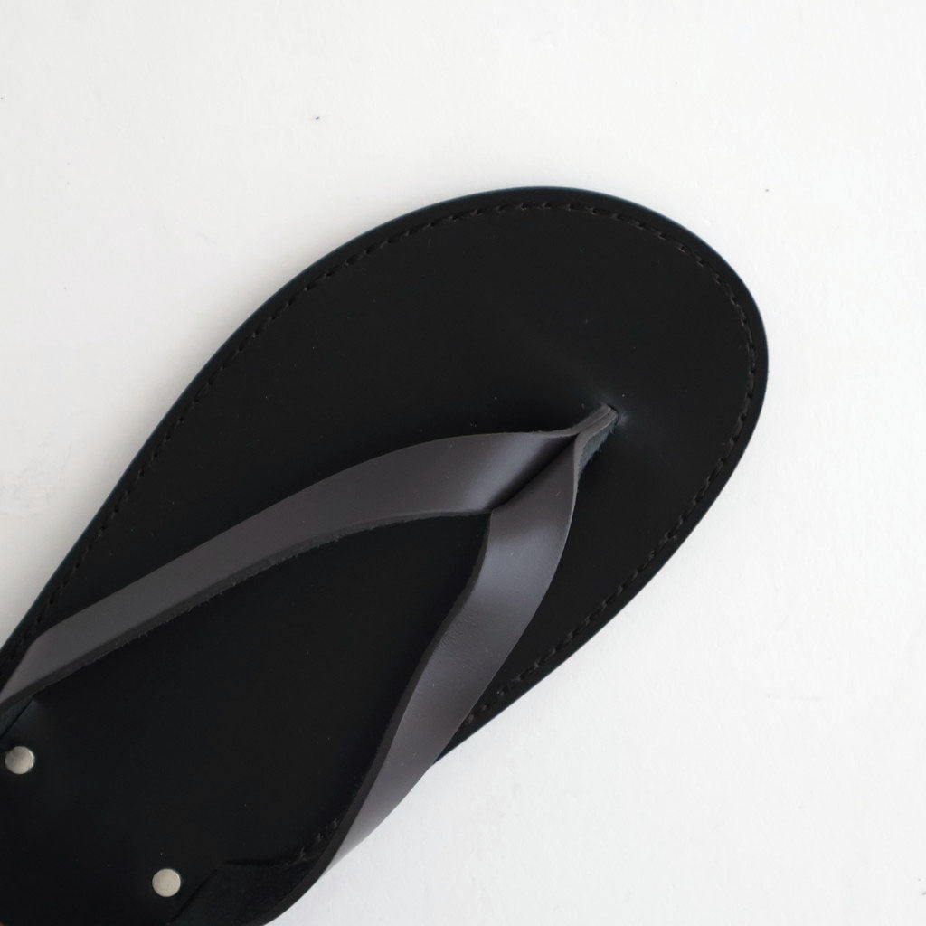 Leather Thong Sandals #D/BRN [12611018]