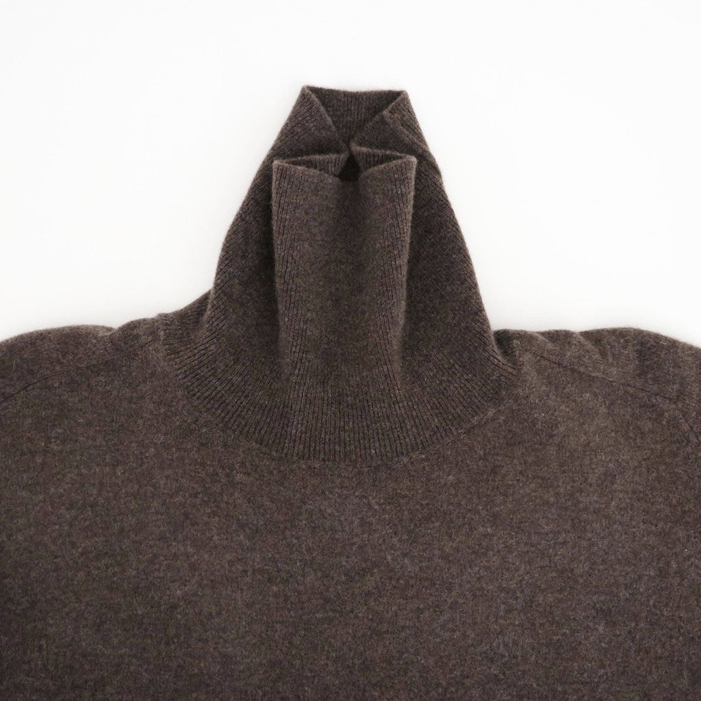 EXTRA FINE WOOL KNIT TURTLE NECK LS #MOCHA [ST.1635]