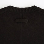 EXTRA FINE WOOL WARM KNIT CREW NECK LS #DARK BROWN [ST.1289]