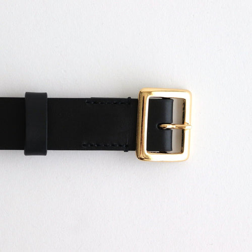 SQUARE BUCKLE BELT #BLACK [A00B06RP]