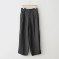 VIS/LI BRIGHT TWILL WIDE EASY TROUSERS #DARK CHARCOAL [ST.1466]