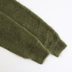 BRUSHED SUPER KID MOHAIR KNIT POLO #OLIVE [A25AP01KM]