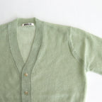 KID MOHAIR SHEER KNIT CARDIGAN #PALE GREEN [A25SC04FG]