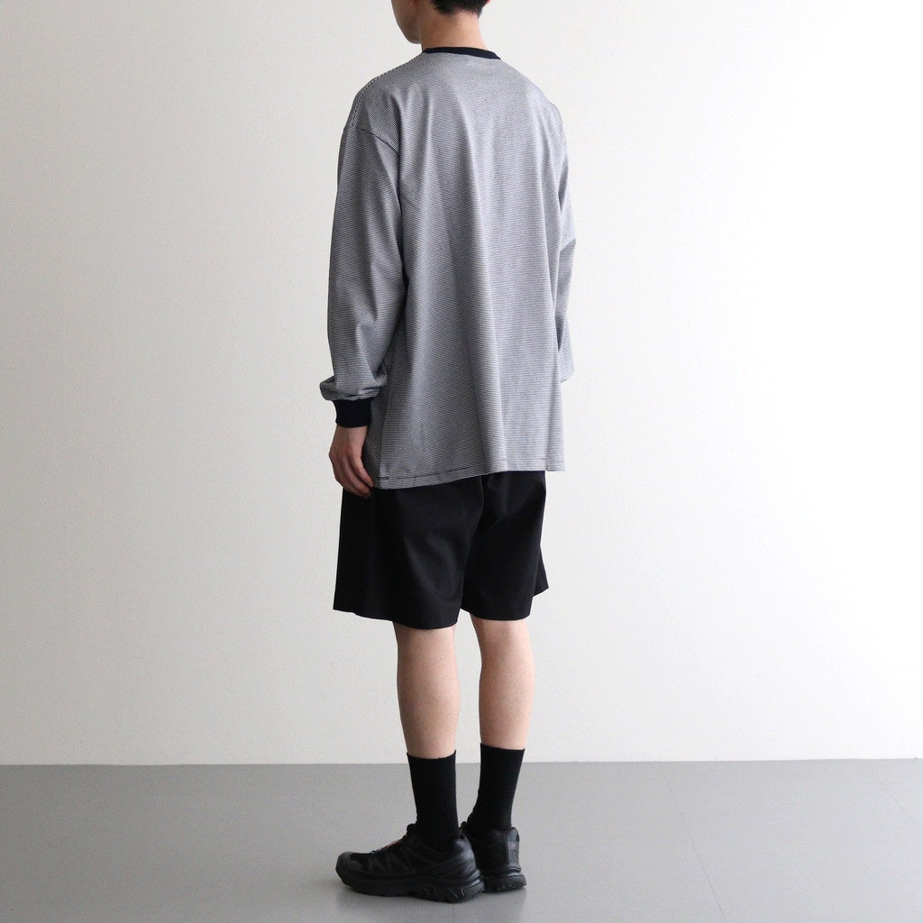 Narrow Border L/S Tee #NAVY×WHITE [GU251-70117B]