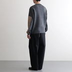 綿サテンストレートパンツ #BLACK [HP-P025-051]