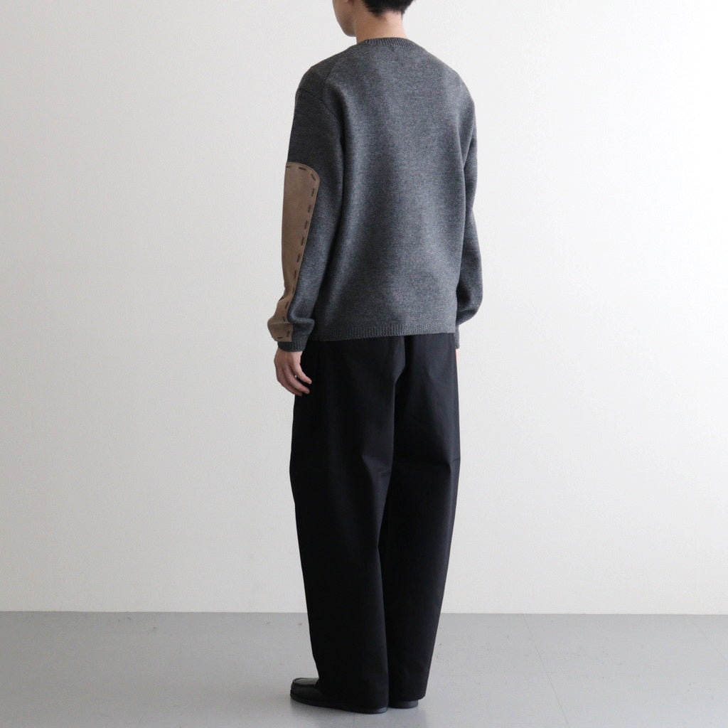 綿サテンストレートパンツ #BLACK [HP-P025-051]