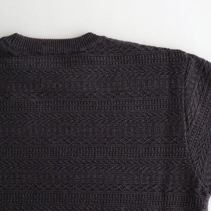 Fair Isle Links Knit #Navy [2403-005]