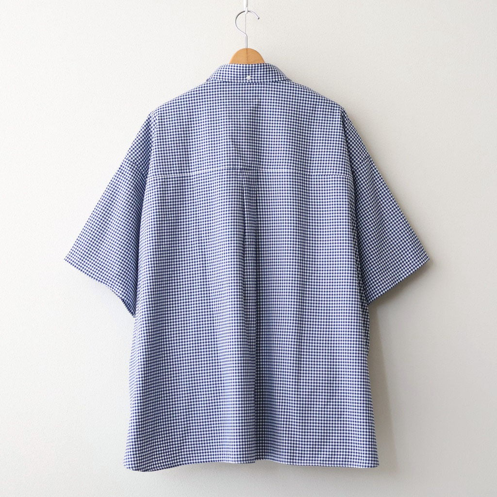 DRY OXFORD CORPORATE S/S B.D SHIRT #NAVY PLAID [FSC262-50043B]