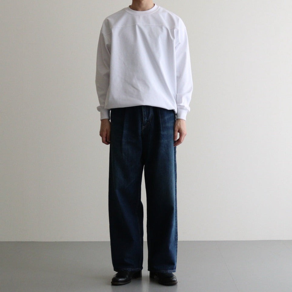 Selvage Denim Two Tuck Pants #INDIGO DARK FADE [GU251-40188DB]