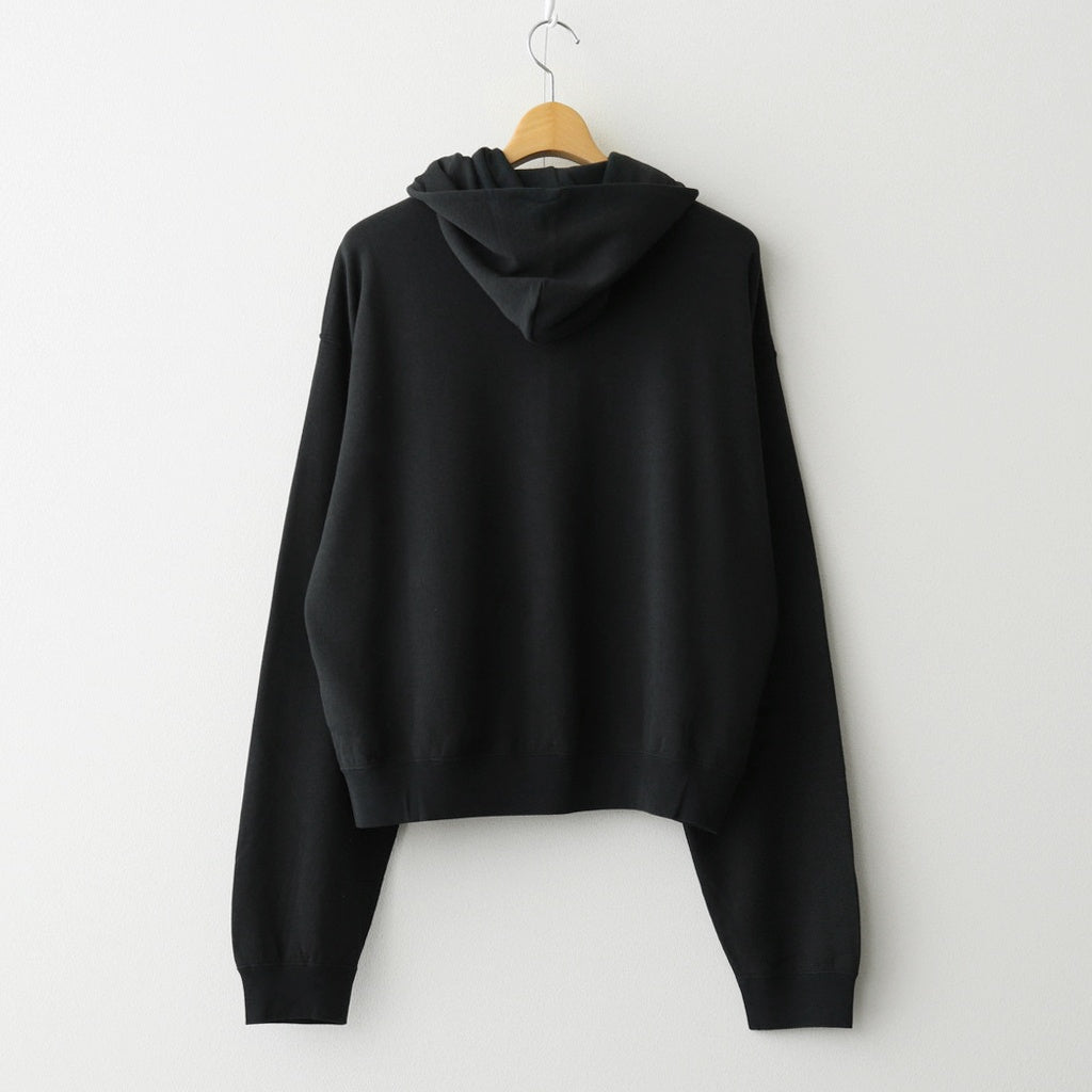 HIGH TWIST LIGHT SWEAT ZIP PARKA #INK BLACK [A26SP01MU]