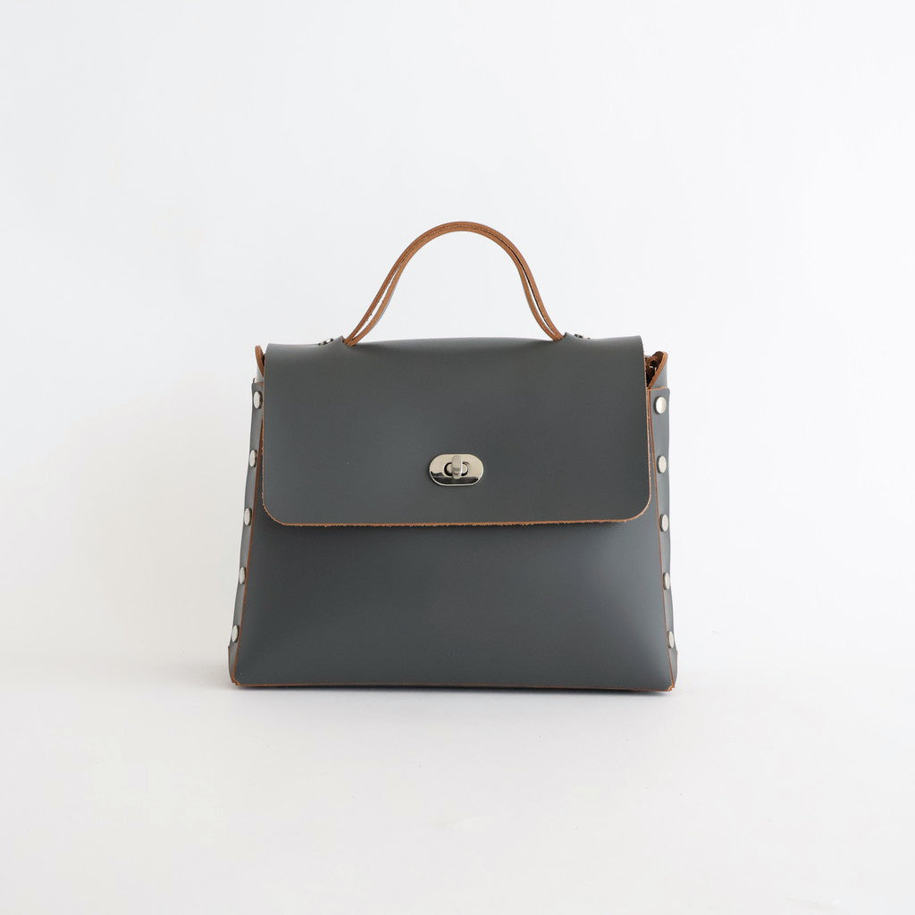 assemble hand bag flap M #steel gray [li-rb-afm]