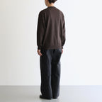 WOOL WASHI CREWNECK SWEATER #BROWN TOP [KRAGGW0102]