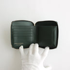 二つ折りZIP財布 - CLASSIC LEATHER LINE #BOTTLE GREEN [8Z-D002-051]