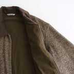 HOMESPUN TWEED ZIP BLOUSON #BROWN [A25AB01HT]