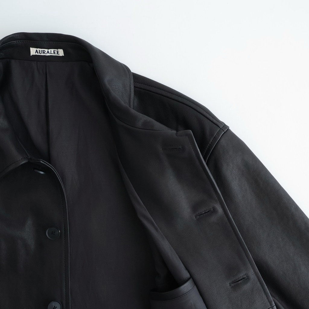 TEXTURED LAMB LEATHER BLOUSON #BLACK [A26SB01BL] - ciacura 三重県
