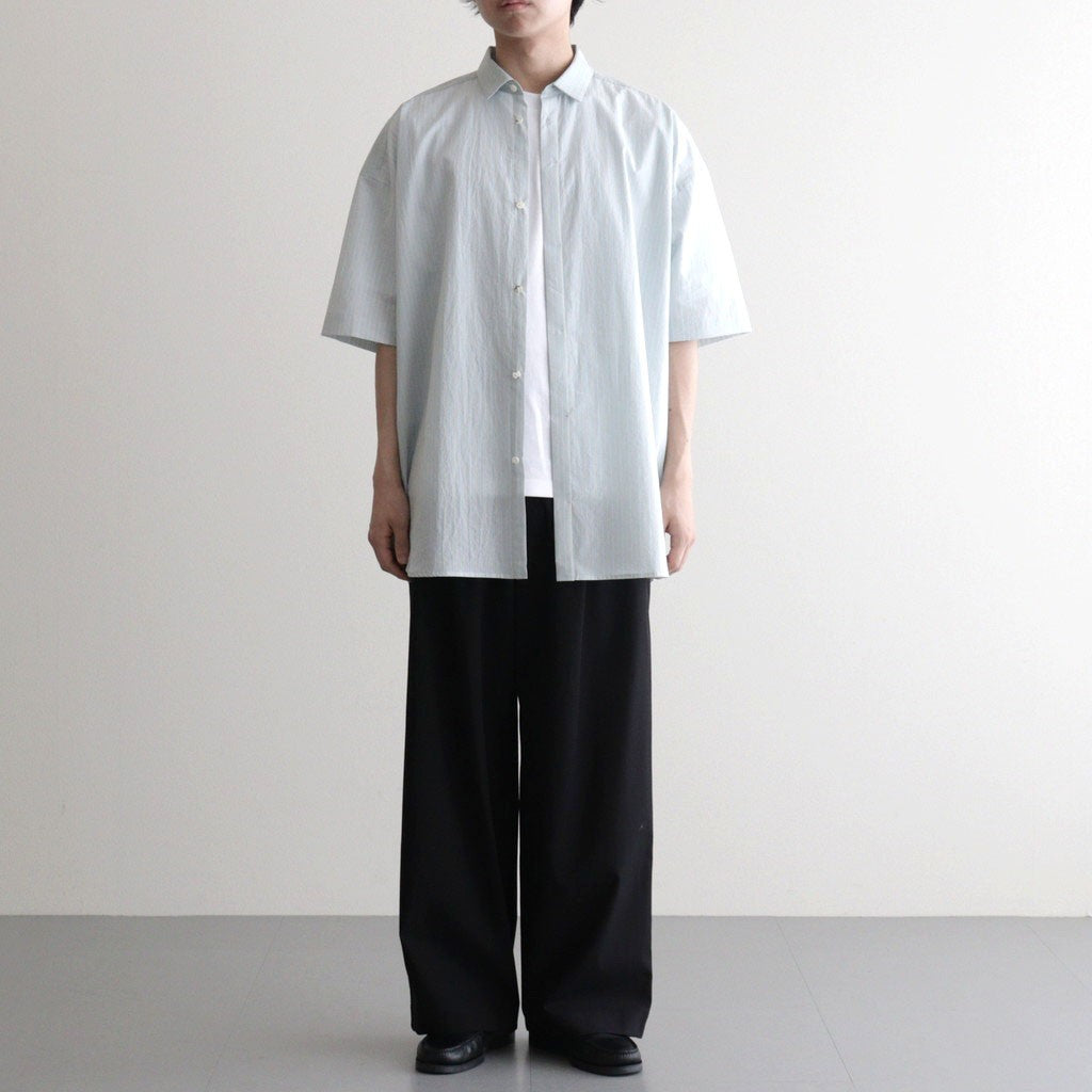 ショートスリーブトレンチシャツ #GREEN STRIPE [D126-T624]