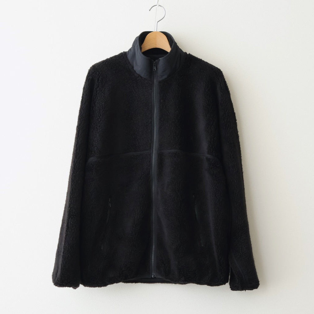 Wool Boa Zip-Up Blouson #BLACK [GU253-30474]