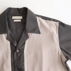 COLORBLOCK OPEN COLLAR SHIRT #GRAY [YK25SS0939SH]