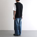 Links Zip Up Vest #Black [2501-017]