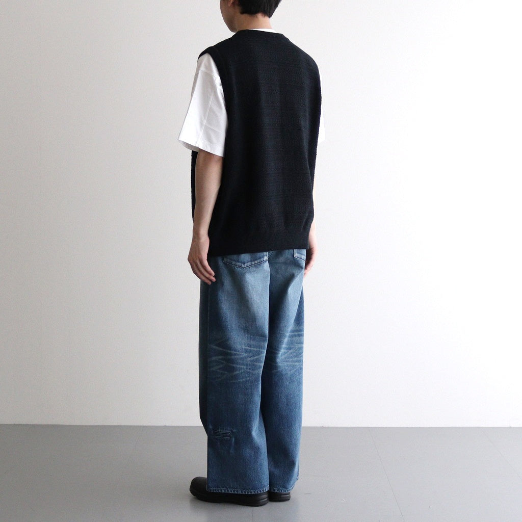 Links Zip Up Vest #Black [2501-017]