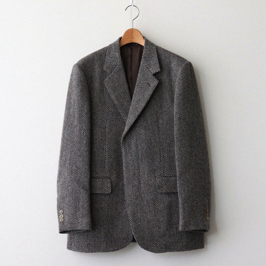 LAMA SHETLAND WOOL TWEED OVER JACKET #KHAKI TWEED [A24AJ06LS]