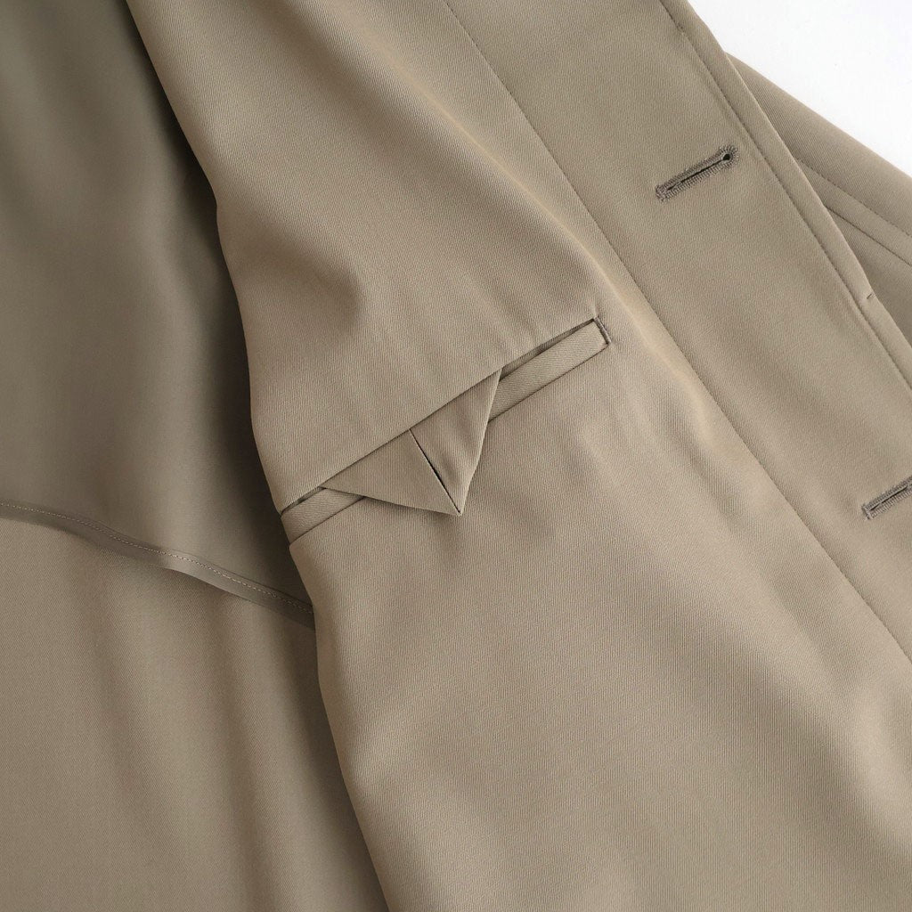 LIGHT WOOL MAX GABARDINE COAT #KHAKI BEIGE CHAMBRAY [A26SC06MG]