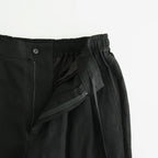 VIS/LI/RA TWILL WIDE EASY SHORT TROUSERS #BLACK [ST.1437]