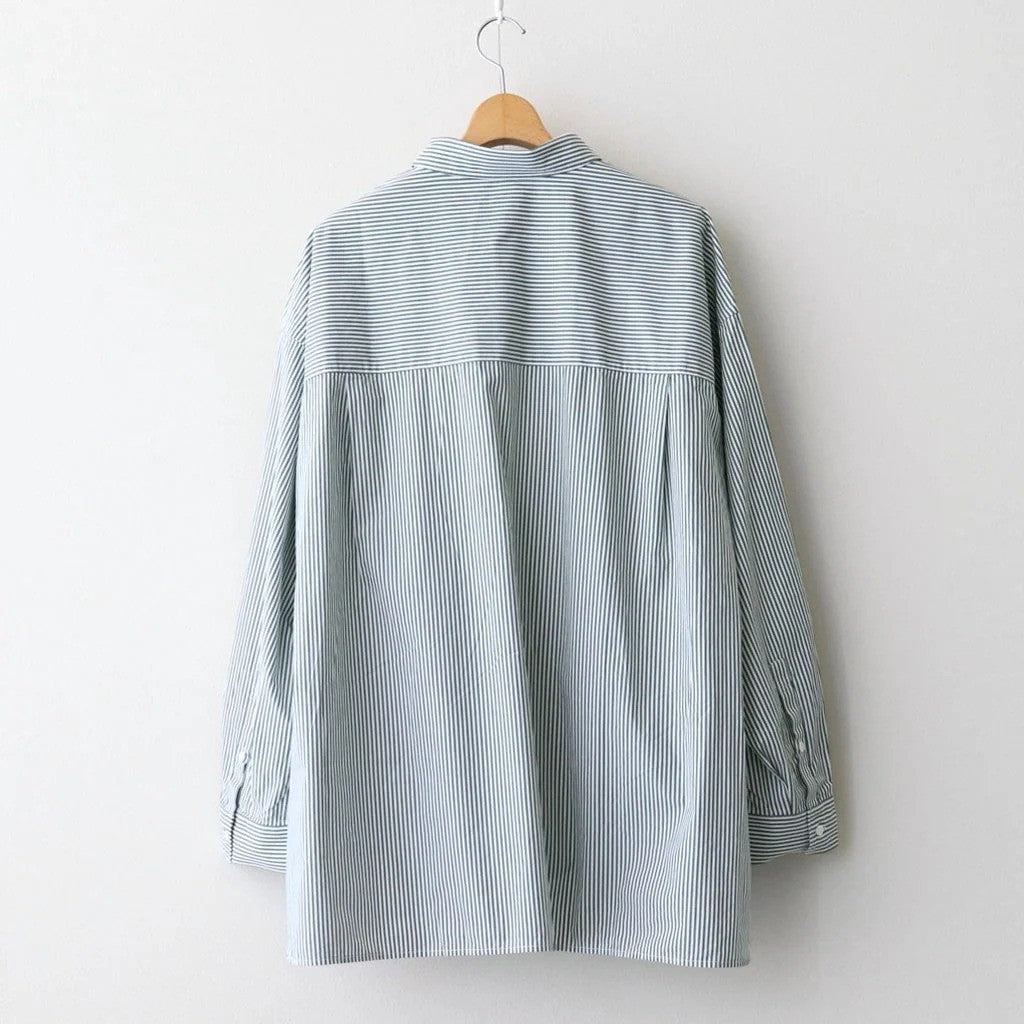 CORPORATE UNIFORM L/S SHIRT #GREEN STRIPE [FSC254-50021B]