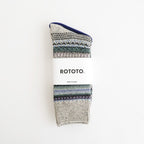 NORDIC PATTERN SOCKS #D.GRAY [R1630-AW25]