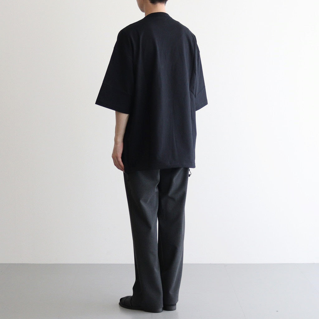 綿天竺 製品プリント S/S ポケットTシャツ #BLACK [HO-T015-051]