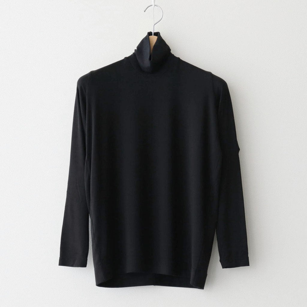 NTSNT - シルキーテンセル・ベアフライス タートルネックカットソー #95 Black [SN_NC0202TN]