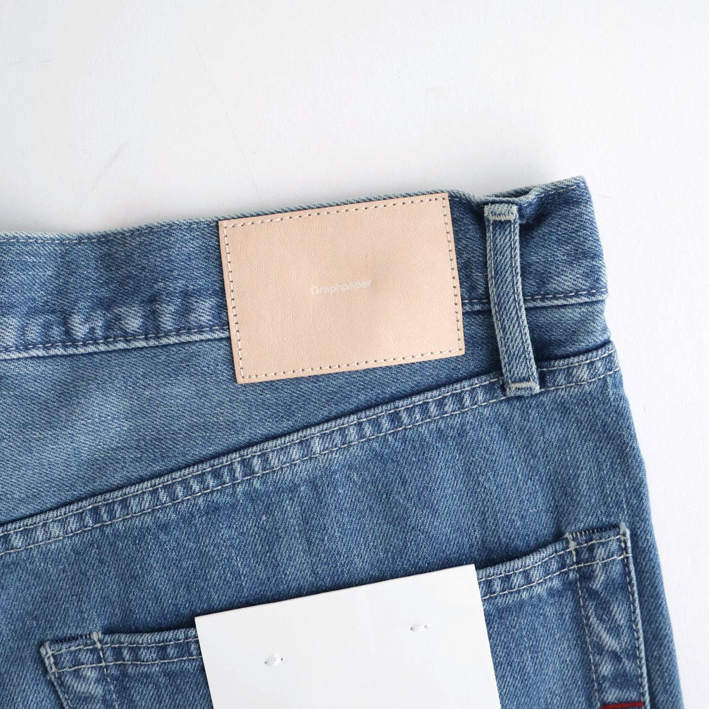Selvage Denim Five Pocket Wide Straight Pants #INDIGO LIGHT FADE [GU263-40059LB]