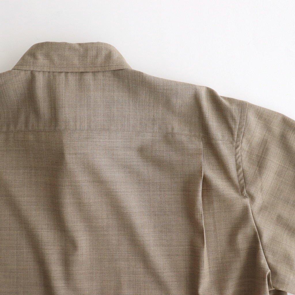 SUPER FINE TROPICAL WOOL SHIRT #TOP LIGHT BROWN [A25SS01WT]