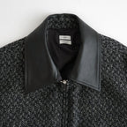 Herringborn Tweed Zip Blouson #Black [YK26FW01314B]
