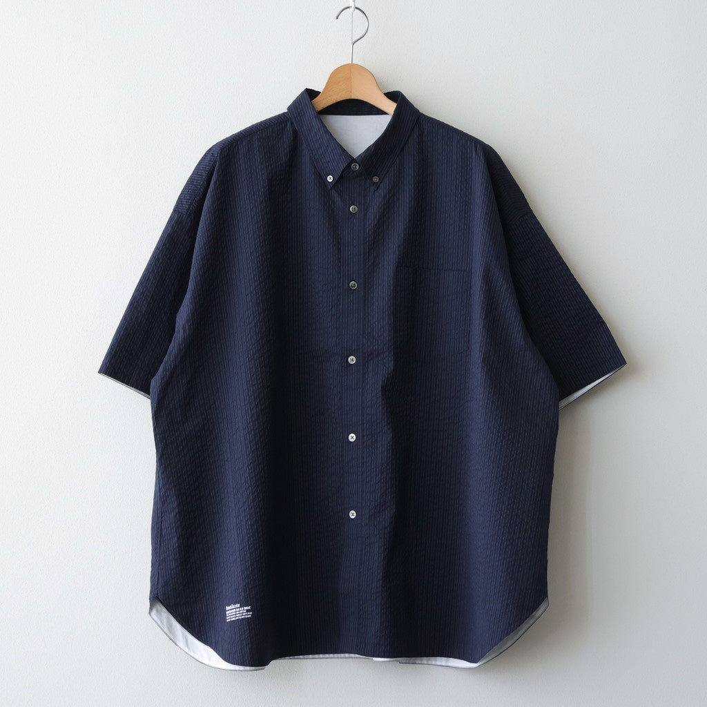 SEERSUCKER S/S B.D SHIRT #NAVY×BLACK [FSC261-50228]