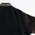 LEATHER STUDIUM JACKET #BLACK x BROWN [25330210]